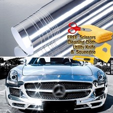 Chrome Mirror Vinyl Film Wrap Sticker Decal Stretchable Reflective Super Gloss picture