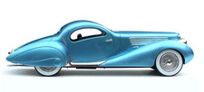 1930s Bugatti Custom Concept with Wire Spoke Wheel Rims1:24SCALE MODEL picture