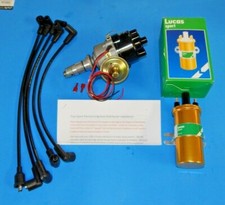 New Electronic Ignition Distributor Sport Coil & Wires MGA MGB Negative Ground picture