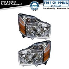 Headlights Headlamps Front Pair Set for 04-07 Nissan Armada Titan Pickup Truck picture