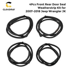 Front & Rear Door Weatherstrip Seal Kit Set of 4 for Jeep Wrangler 2007-2018 picture