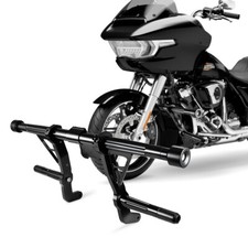 Black Billet CNC Front Highway Engine Guard Crash Bar For Harley Touring  14-23 picture