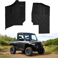 2PCS UTV Front Floor Mat Liners Anti-Slip TPE for 2024-25 Polaris Ranger XD 1500 picture
