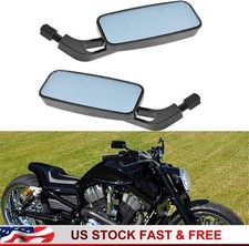 Universal Motorcycle Rectangle Rearview Mirrors For Harley Breakout Street Glide picture