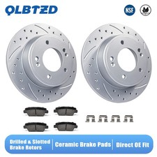 Rear Brake Rotors Ceramic Pads for Hyundai Elantra Veloster Kia Forte Koup Soul picture