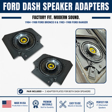 84-88 Ford Bronco II & 83-88 Ford Ranger 4” Dash Speaker Adapter Plates (Pair) picture