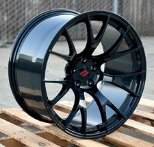 20x11 SRT Mesh Style Gloss Black Wheels Fits Dodge Challenger Charger Widebody picture