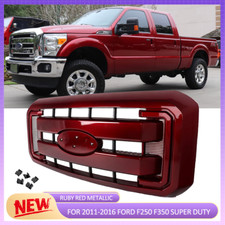 For 2011-2016 Ford F250 F350 F450 F550 Ruby Red Metallic Front Grille Assembly picture