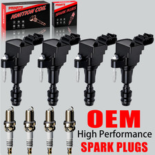 4X Brand OEM Ignition Coil & 4 Iridium Spark Plug For Chevy Buick GMC 2.4L UF491 picture