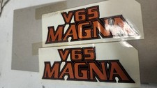 1983 Honda V65  Magna VF1100 Side Cover Panel Emblem Set 83605-MB4-000ZA picture
