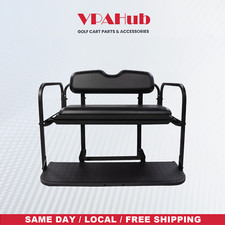 VPAHub EZGO RXV Golf Cart Flip Folding Black Rear Seat, Fit for 2008-2025 models picture