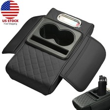 5-in-1 Car Center Console Cover Car Armrest Cushion with Storage Bags Cup Holder picture