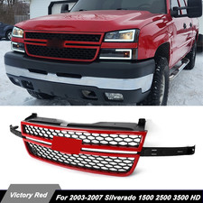 Victory Red Black Grille For 2003-2007 Silverado 1500 2500 3500 HD HC3Z-8200-BB picture
