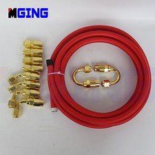 AN6 6AN 6 Steel Nylon Braided Line Oil Fuel Hose End Fitting Adapter kit 3M picture