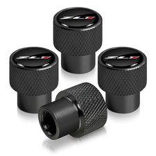Chevrolet Camaro ZL1 Logo Black Easy-Grip Premium Aluminum Tire Valve Stem Caps picture
