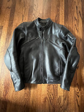 Dainese Settantadue Black Leather Jacket Size 48  picture