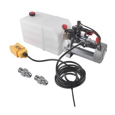 6 Quart Double Acting Hydraulic Pump 12V 6L Replacement for Dump Trailers SAE#6 picture