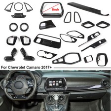 28pcs Full Set Interior Cover Trim Kits For Chevrolet Camaro 2017+ Carbon Fiber picture