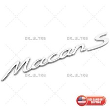 Mirror Chrome For Macan S Letter Rear Badge Emblem Nameplate Look Deck Lid picture