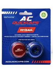 Billet R134a A/C Service Port Caps Leak Proof picture