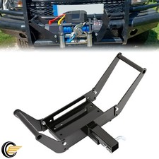 13000LBS Foldable Winch Mounting Plate Hitch Mount Bracket For Truck SUV 4WD picture
