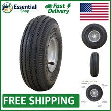 4.10/3.50-4 Pneumatic Tire & Wheel Assembly for Hand Trucks - 10.2