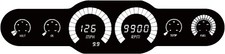 Universal 6 Gauge Analog Dash Panel White LED Bar-Graph Gauges Lifetime Warranty picture
