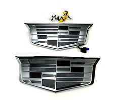 2021-2024 Cadillac Escalade / ESV Monochrome Emblem Set 86527902 Set of 2 OEM GM picture