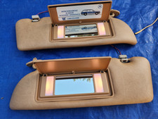 86-91 Mercedes Benz W126 Right & Left Sun Visors Palomino 560sec 560sel 420sel picture