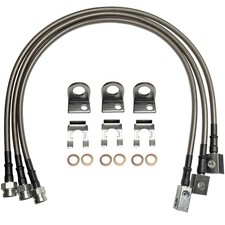 89715 Extended Stainless Brake Line Kit for 1984-2006 4WD Jeep Wrangler TJ YJ XJ picture