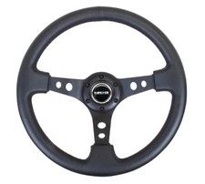 Nrg Innovation Steering Wheel 350mm 3in Dish Black Leather picture