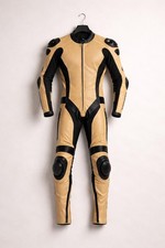 Handmade Motorcycle Cowhide Leather Racing Suit 1PC Moto GP Track Bike CE Armor picture