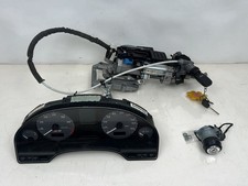 1996-2003 Audi S8 D2 A8 Gauge Cluster Steering Column Rear Lock & Key OE #6446EM picture