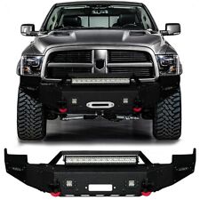 Vijay For 2009-2012 Ram 1500 Textured Steel Front Bumper w/Winch Plate and Light picture