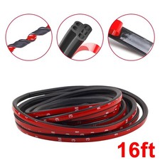 Universal Car Door Rubber Weather Seal Hollow Strip Weatherstrip 16FT 5M L-Shape picture