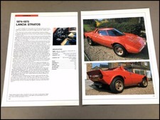 Lancia Stratos Car Review Print Article with Specs 1974 1975 P252 picture