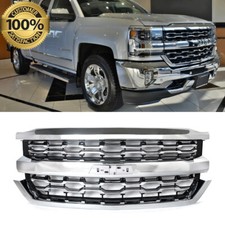 For Chevrolet Silverado 1500 LTZ 2016-2018 Chrome Front Bumper Grille Assembly picture