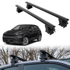 Roof Rack Crossbars for Hyundai KONA EV 2019-2023 Fits Naked Roof - Black picture