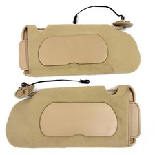 2000-2005 Buick Lesabre Sun Visors Pair OEM Illuminated Mirrors Cashmere Tan picture