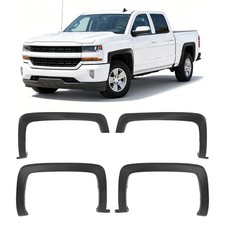 Front & Rear Fender Flares Kit For 2014-2019 Chevrolet Silverado 1500 2500 3500 picture