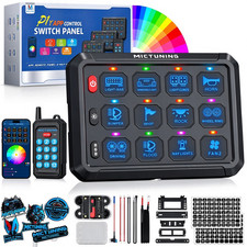 MICTUNING Wireless 12 Gang RGB Switch Panel 12V APP Remote LED Relay System Boat picture