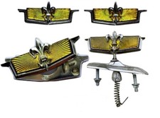 NEW 1977 1990 CHEVROLET CAPRICE TRUNK AND FRONT GOLD LOCK EMBLEM CHEVY FULL SET picture
