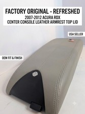OEM ✅2007-2012 Acura RDX Center Console Gray Grey Leather Armrest Top Lid picture