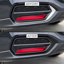 Chrome Delete Blackout Vinyl Overlay for 2016-18 Acura RDX Rear Bumper Side Trim picture