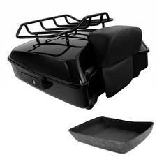 10.7'' Chopped Trunk Luggage Backrest Rack Fit For Harley Touring Road 2014-2026 picture