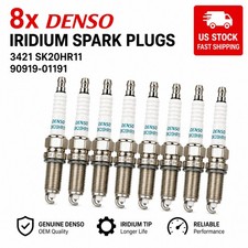 8X DENSO 3421 SK20HR11 Iridium Spark Plugs 90919-01191 For Toyota Lexus New picture