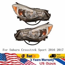 Pair Headlight Halogen Headlamp Assembly LH+RH For Subaru Crosstrek 2016-2017 picture