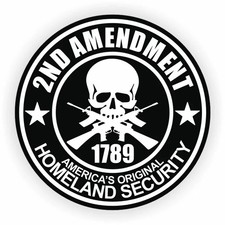 2nd Amendment Homeland Security 1789 Sticker for Window Wall Helmet Hard Hat Car picture