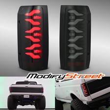 Fit 1987-1996 Ford F150 F250 F350/Bronco LUXX-Series LED Tail Lights Black picture