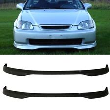 2 X FOR 99-00 Honda Civic 2DR 3DR 4DR PU Type-R Style Front Bumper Lip  picture